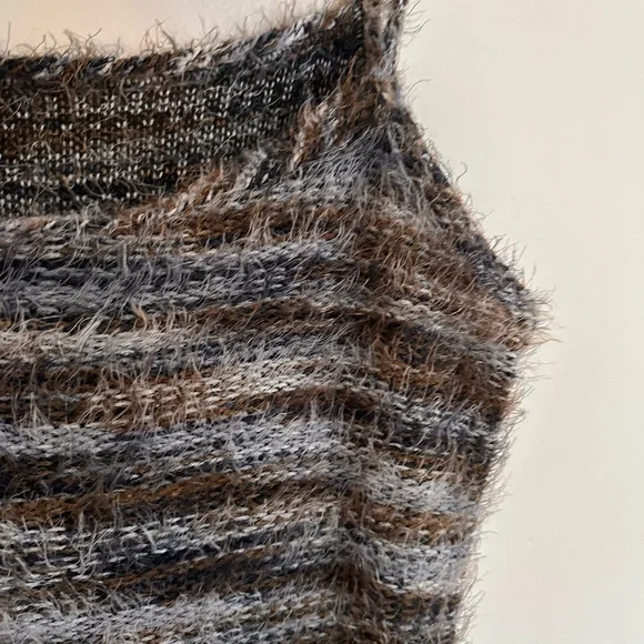 SHEIN Fuzzy Knit Chiqueas dress in Black and Gray - Picture 3 of 7